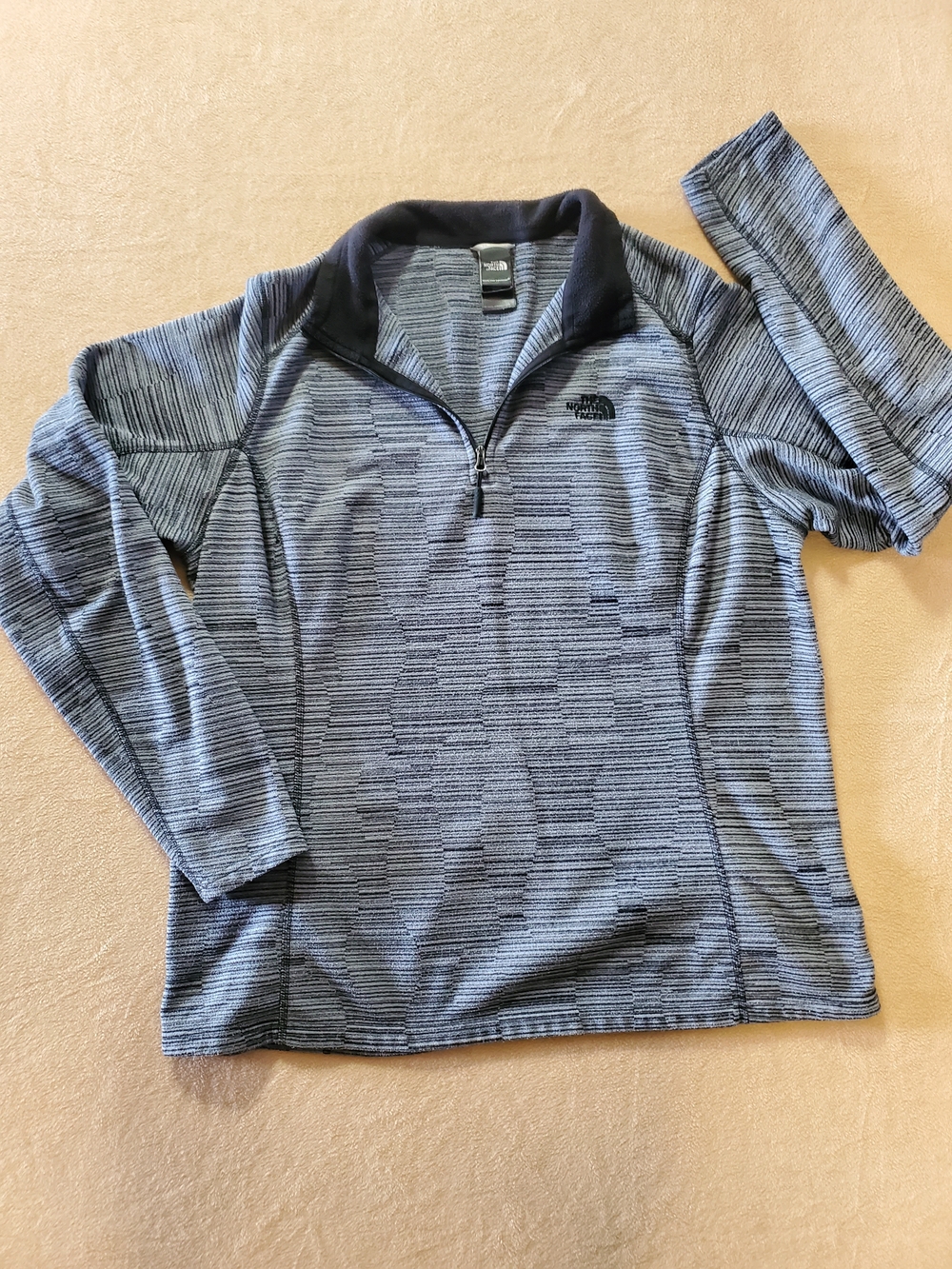 The North Face Womens Gray and Black Quarter-Zip Performance Pullover Xxl